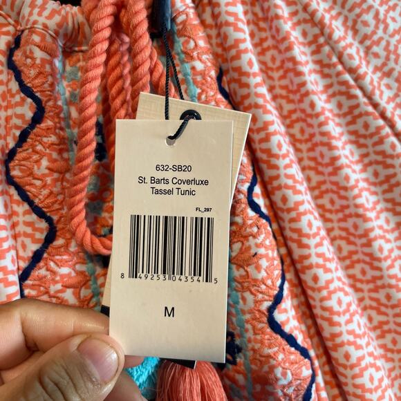 Cabana Life St. Barts Coverluxe Tassel Tunic Dress Size Medium UPF 50 New‎ - Picture 8 of 9